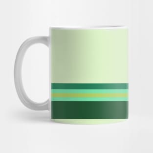 A fantastic unity of Salem, Seafoam Blue, Very Light Green, Cal Poly Pomona Green and Light Olive stripes. Mug